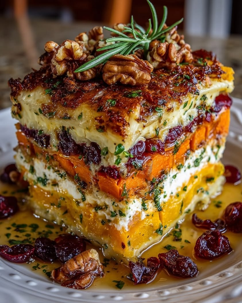 Layered Sweet Potato, Butternut Squash & Carrot Lasagna
