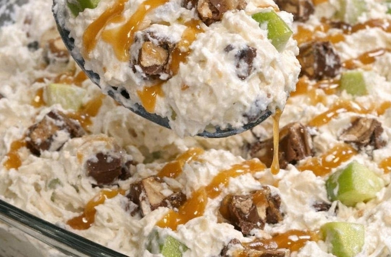 Caramel Apple Snickers Salad