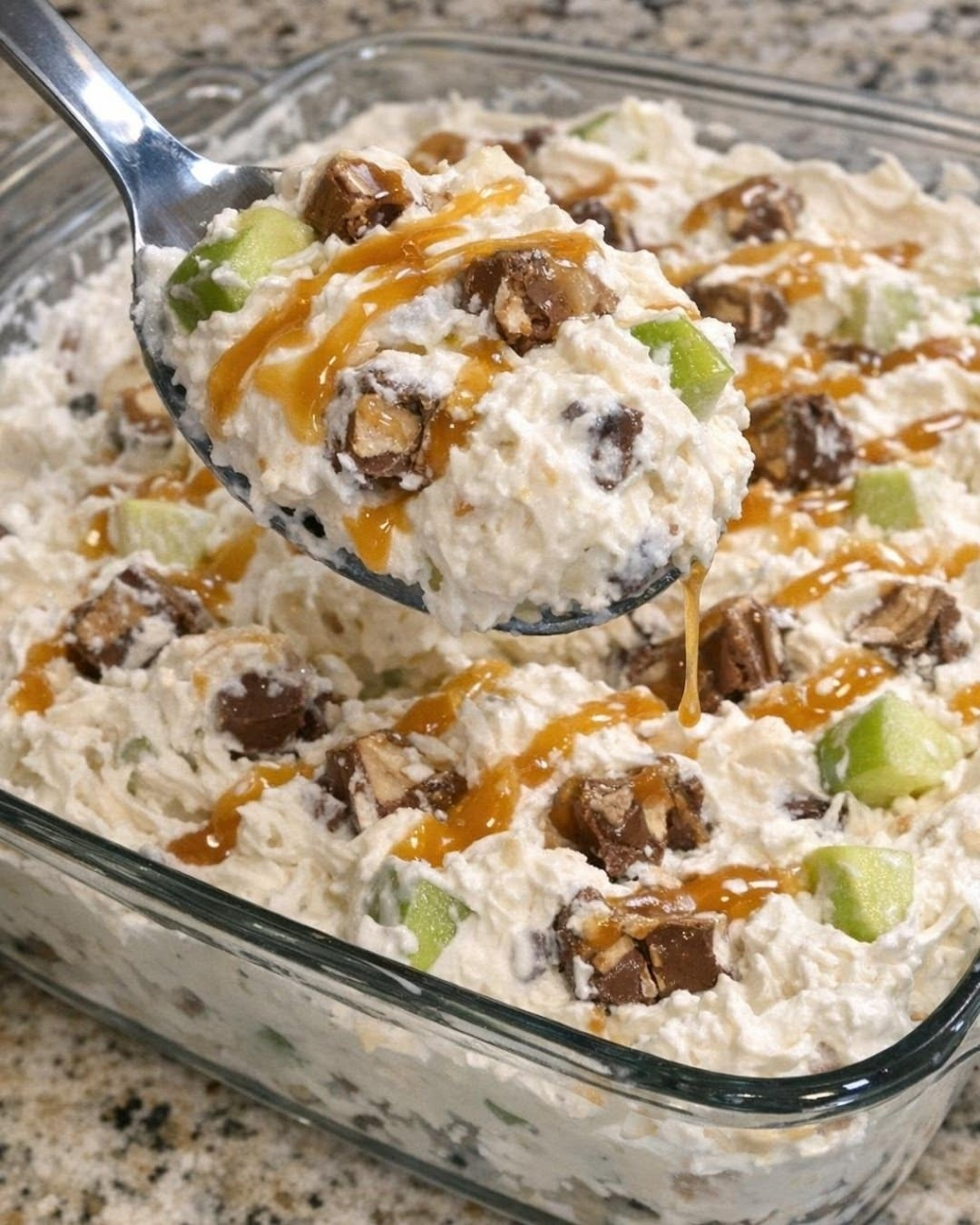 Caramel Apple Snickers Salad