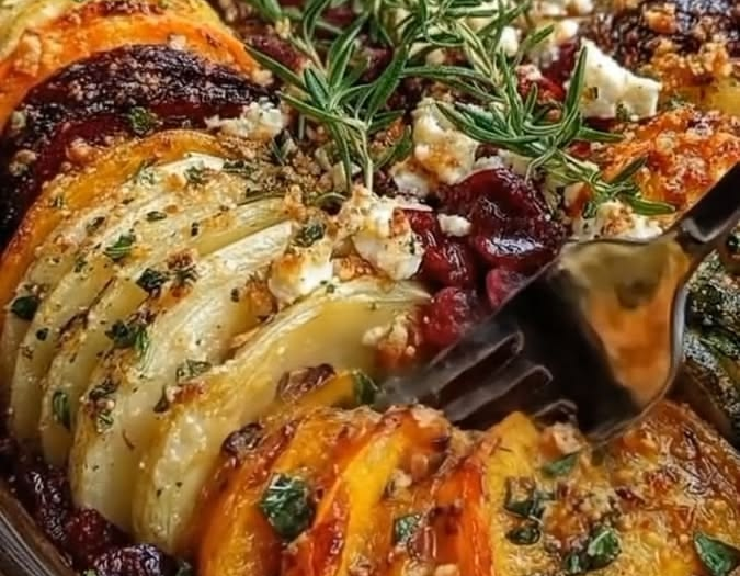 Mediterranean Roasted Root Vegetable Tian