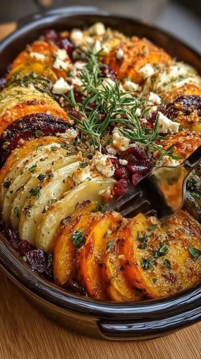 Mediterranean Roasted Root Vegetable Tian