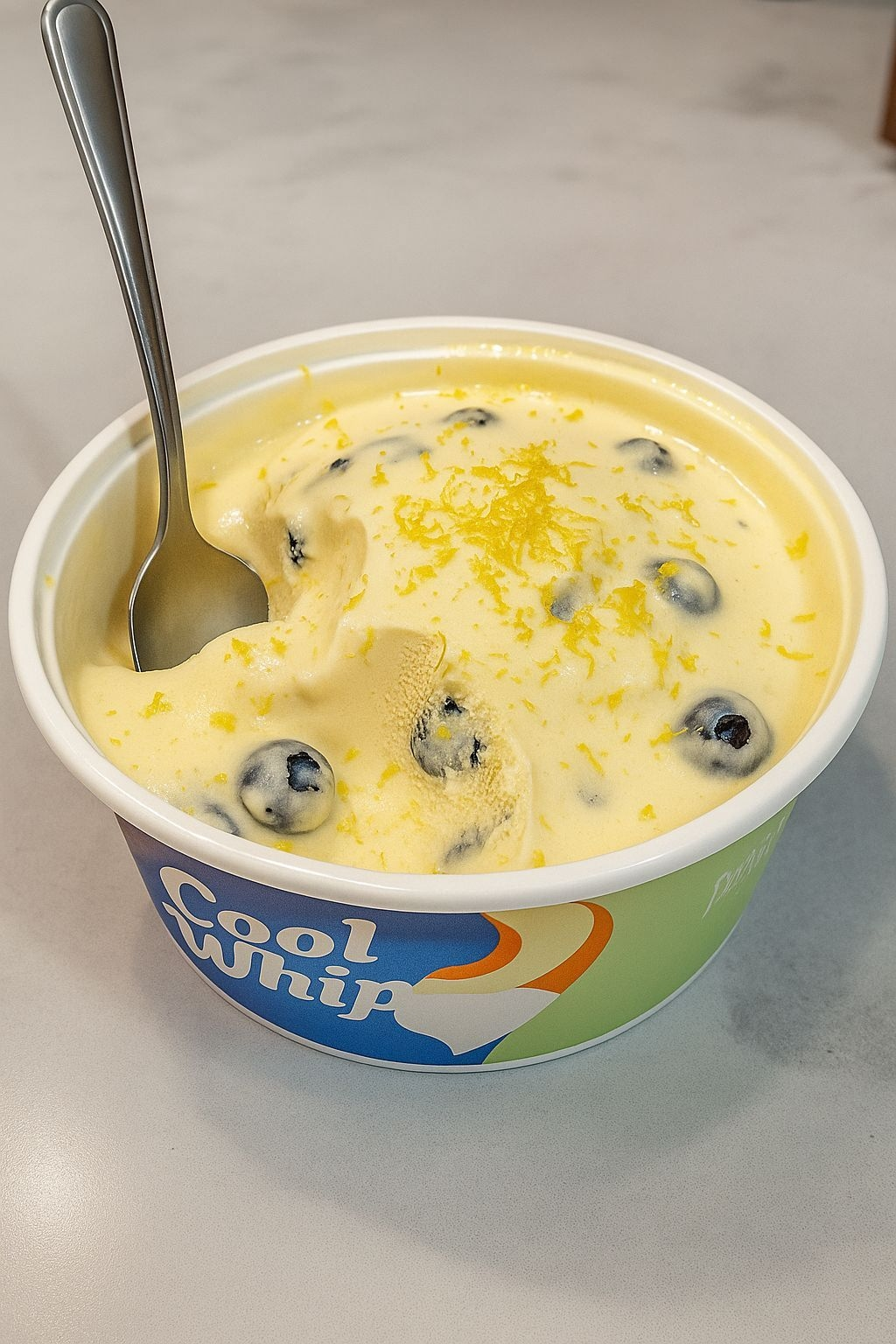 High-Protein Lemon Blueberry Cheesecake Fluff
