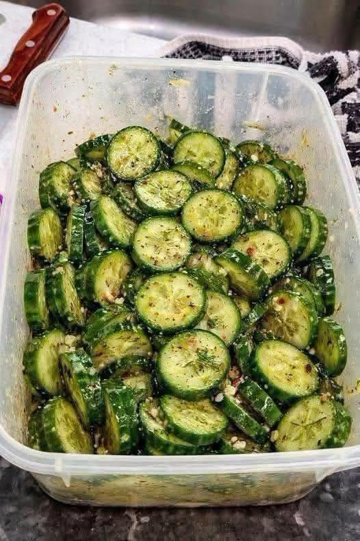 Creamy Cucumber Feta Dill Salad