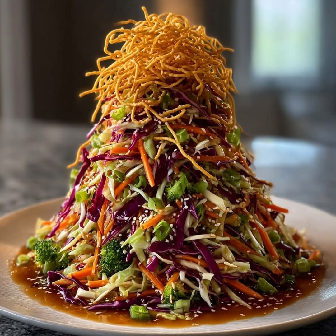 The Best Crunchy Asian Cabbage Salad with Sesame Dressing