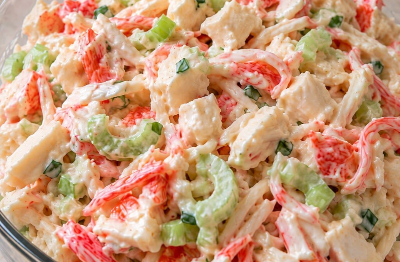 Creamy Seafood Salad with Crab, Shrimp & Celery