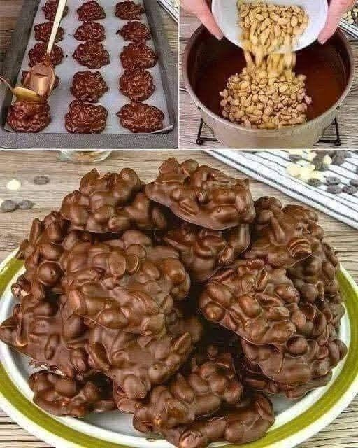 Easy Chocolate Peanut Clusters