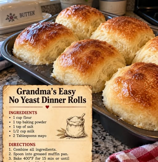 Grandma’s Easy No-Yeast Dinner Rolls