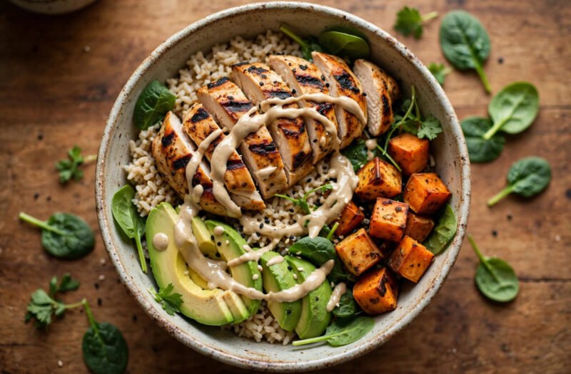Grilled Chicken Power Bowl (40g Protein, Meal-Prep Friendly)