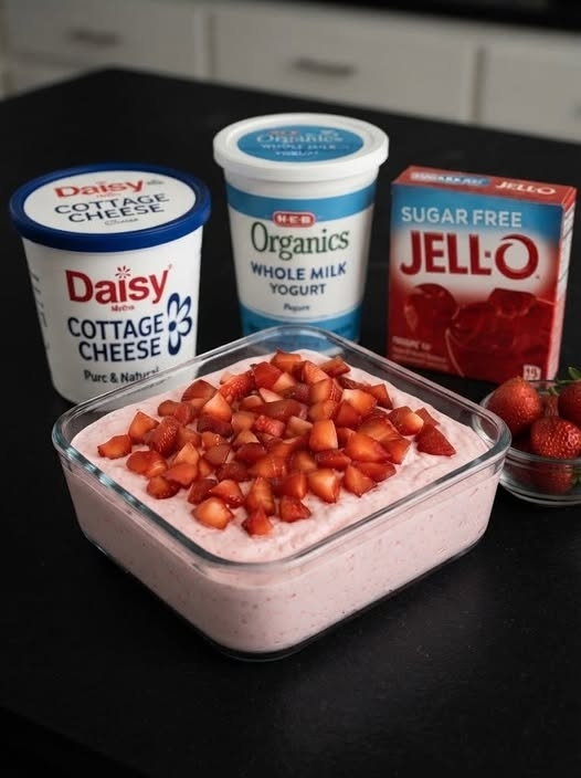 High-Protein Strawberry Cheesecake Dessert