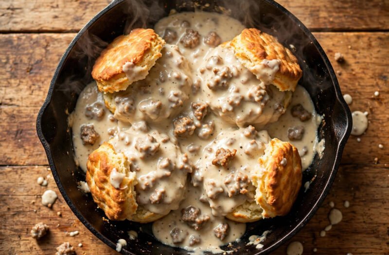 Carnivore Biscuits and Gravy (Zero-Carb Comfort Food)