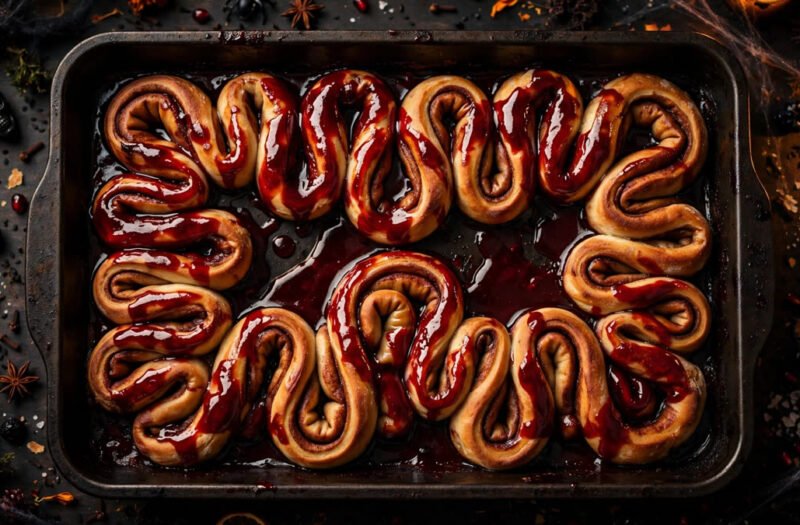 Cinnamon Roll Intestines (HALLOWEEN)