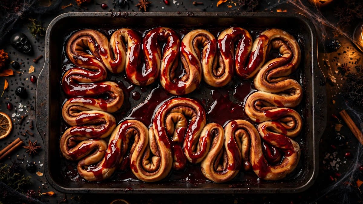 Cinnamon Roll Intestines (HALLOWEEN)