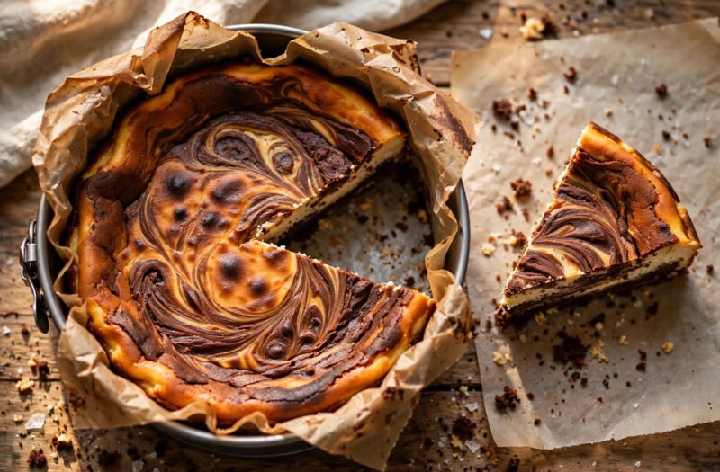 Marbled Brownie Cheesecake (Basque-style)
