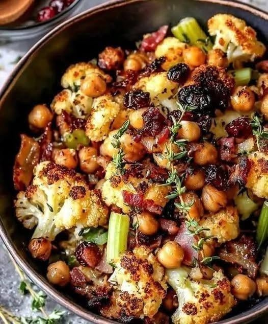 Spiced Roasted Cauliflower & Chickpeas