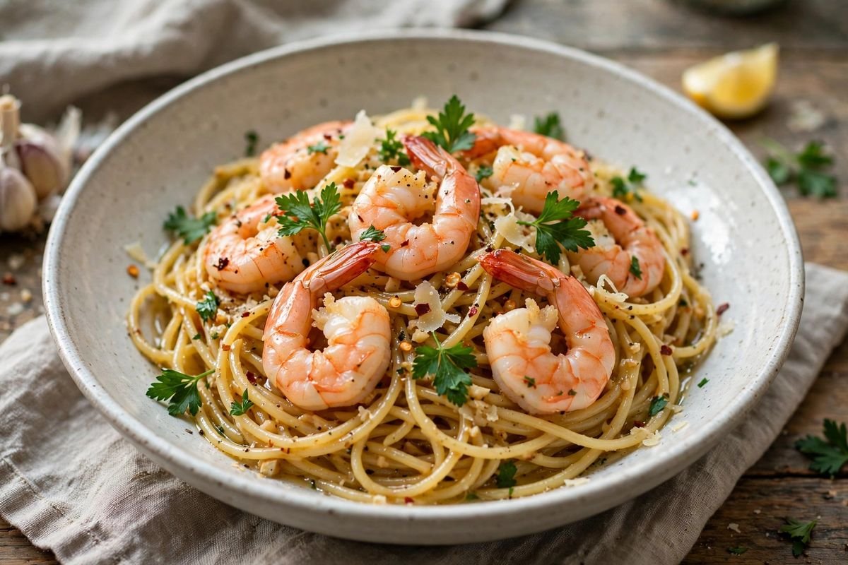 Garlic Butter Shrimp Pasta